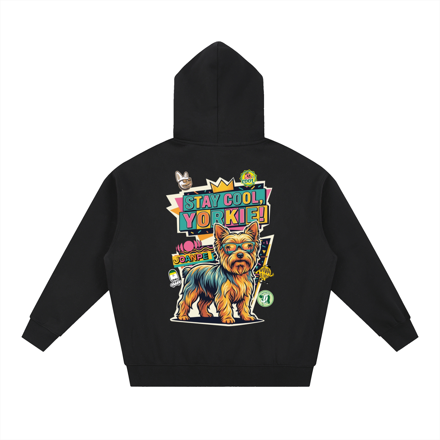 Oversized Fleece Boxy Hoodie Yorkie