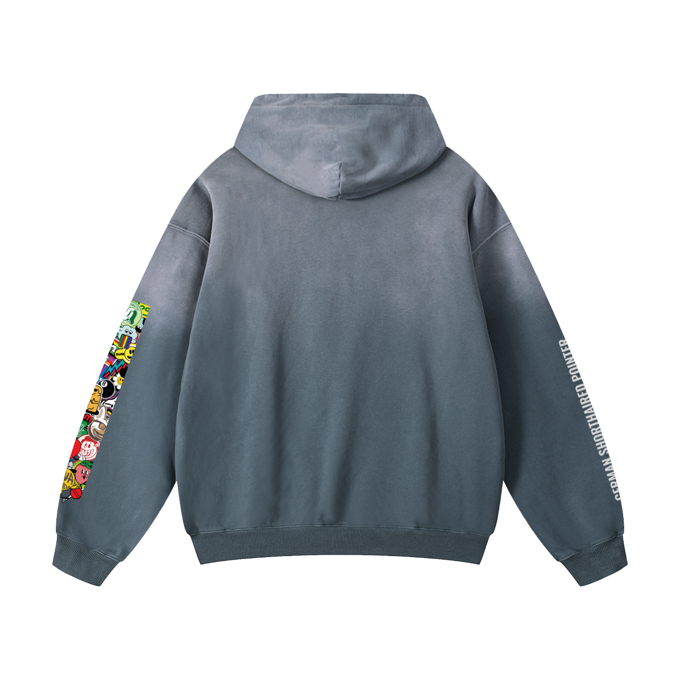 Heavyweight Sunfade Oversized Hoodie German Shorthaired pointer