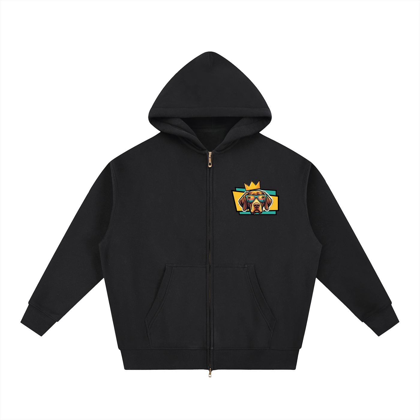 Oversized Fleece Boxy Hoodie German Shorthaired