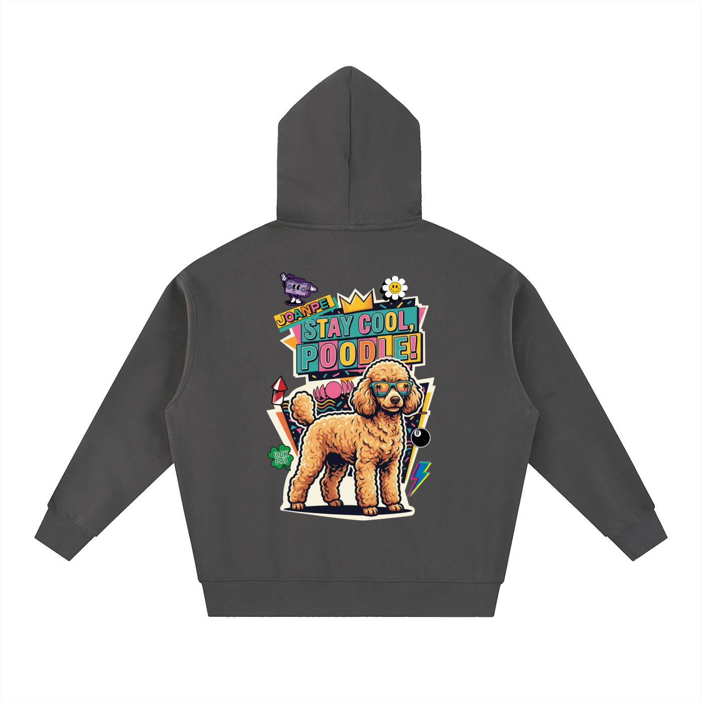 Oversized Fleece Boxy Hoodie Poodle