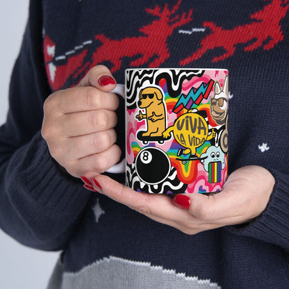 Stiker creativo   3 Cafe Art (11oz/15oz)