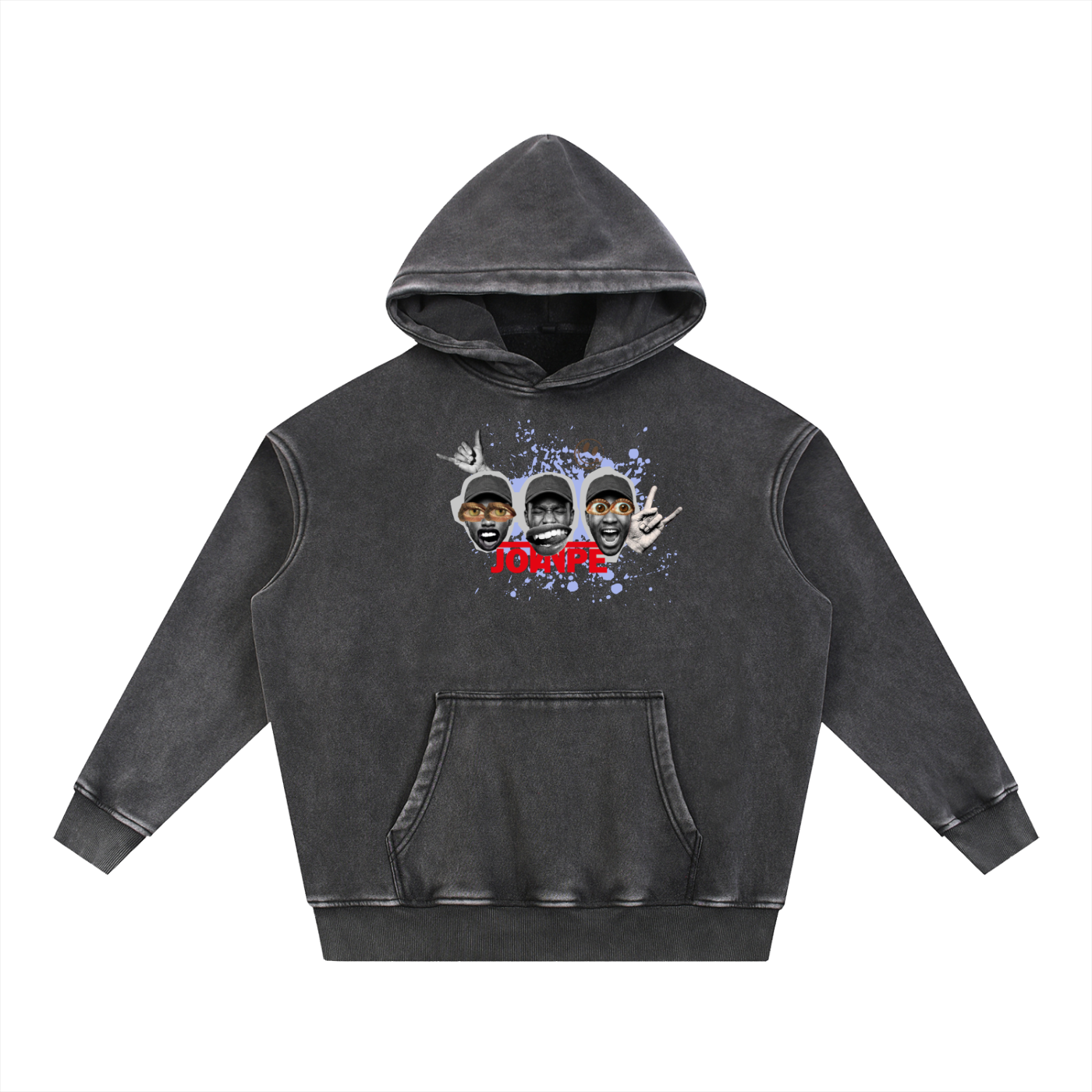 Snow Wash Fleece Oversize Hoodie