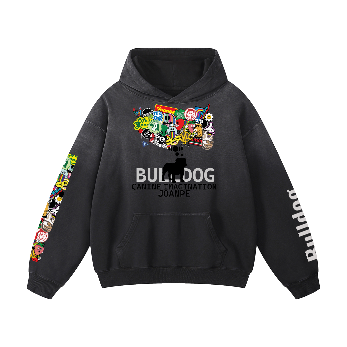 Heavyweight Sunfade Oversized Hoodie Bulldog