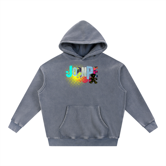 Snow Wash Fleece Oversize Hoodie