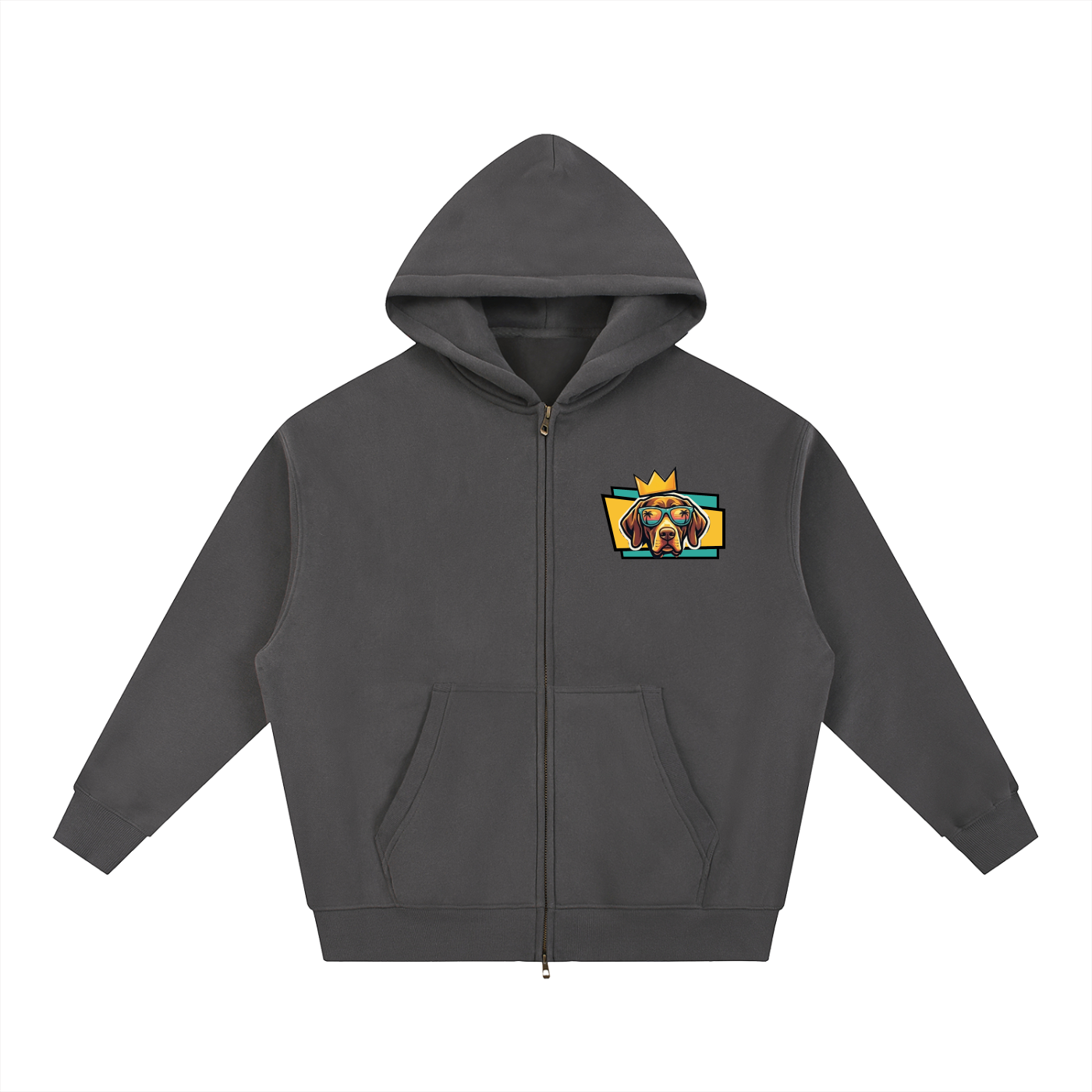 Oversized Fleece Boxy Hoodie German Shorthaired