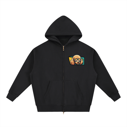 Oversized Fleece Boxy Hoodie Poodle