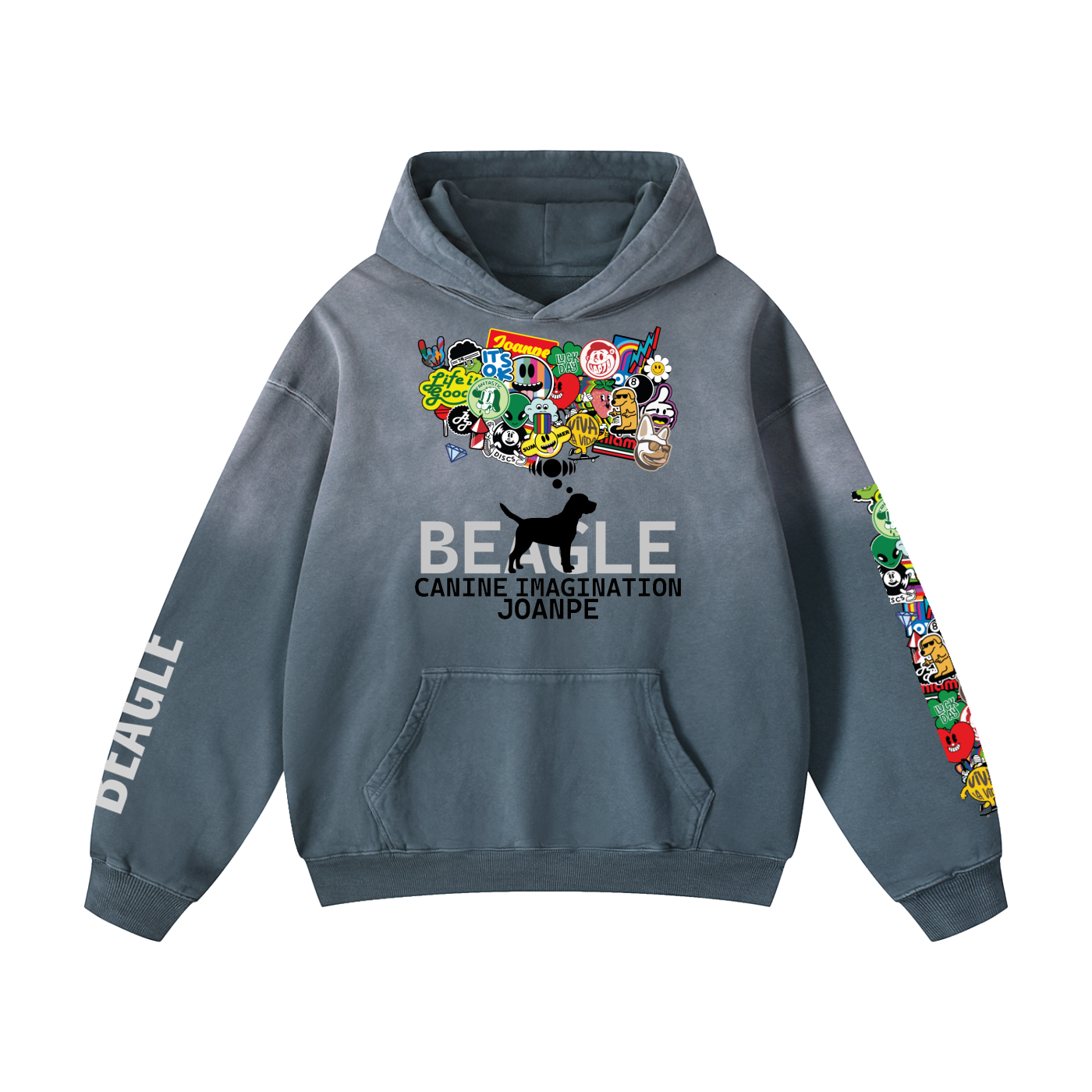 Heavyweight Sunfade Oversized Hoodie Beagle
