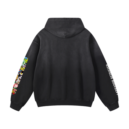 Heavyweight Sunfade Oversized Hoodie Labrador retriever