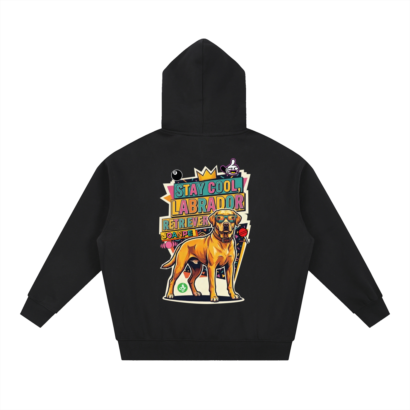 Oversized Fleece Boxy Hoodie Labrador retriever