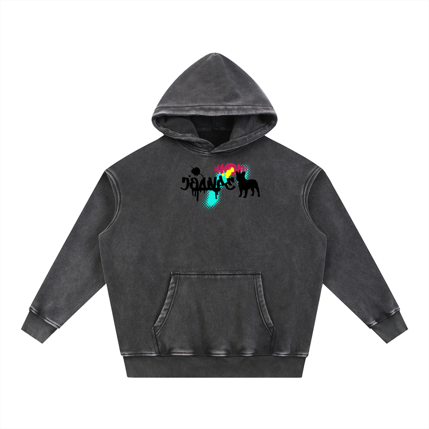 Snow Wash Fleece Oversize Hoodie
