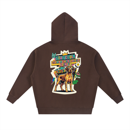 Oversized Fleece Boxy Hoodie German Shorthaired