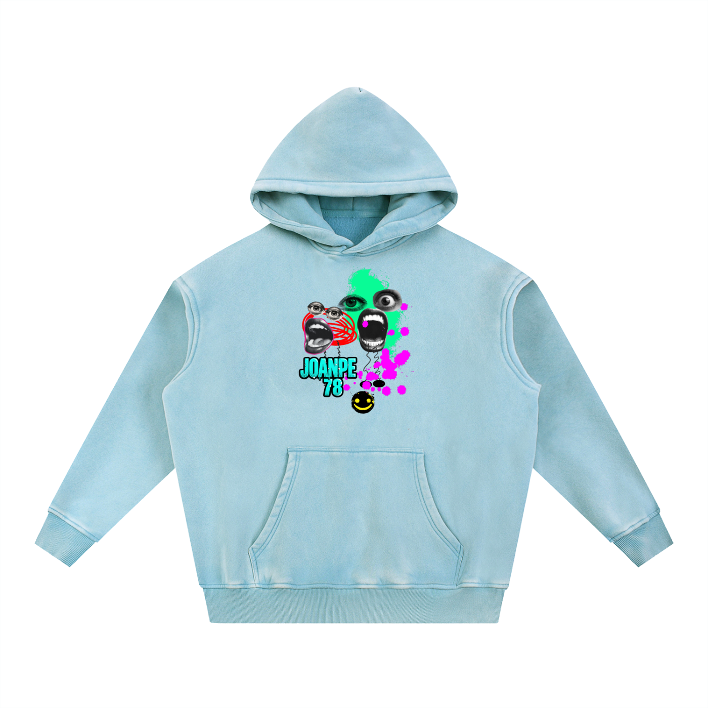 Snow Wash Fleece Oversize Hoodie