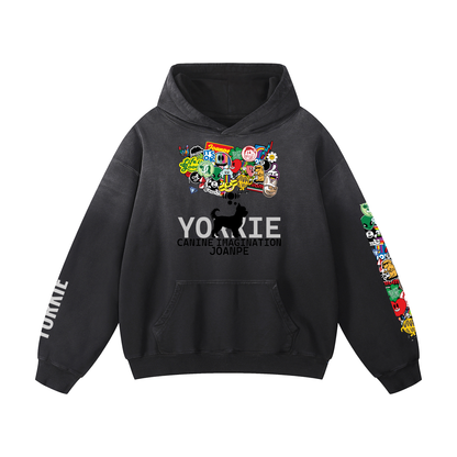 Heavyweight Sunfade Oversized Hoodie Yorkie