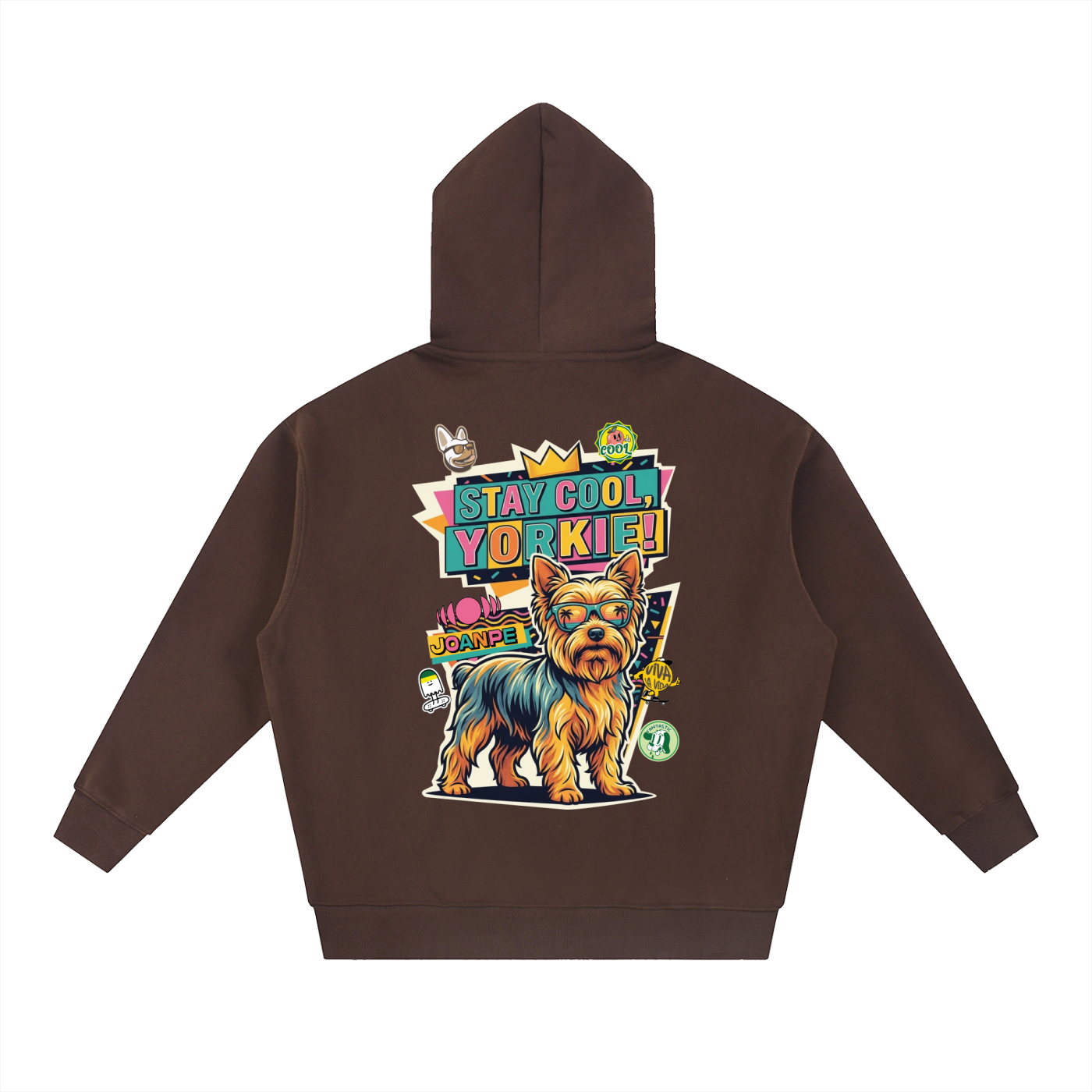 Oversized Fleece Boxy Hoodie Yorkie
