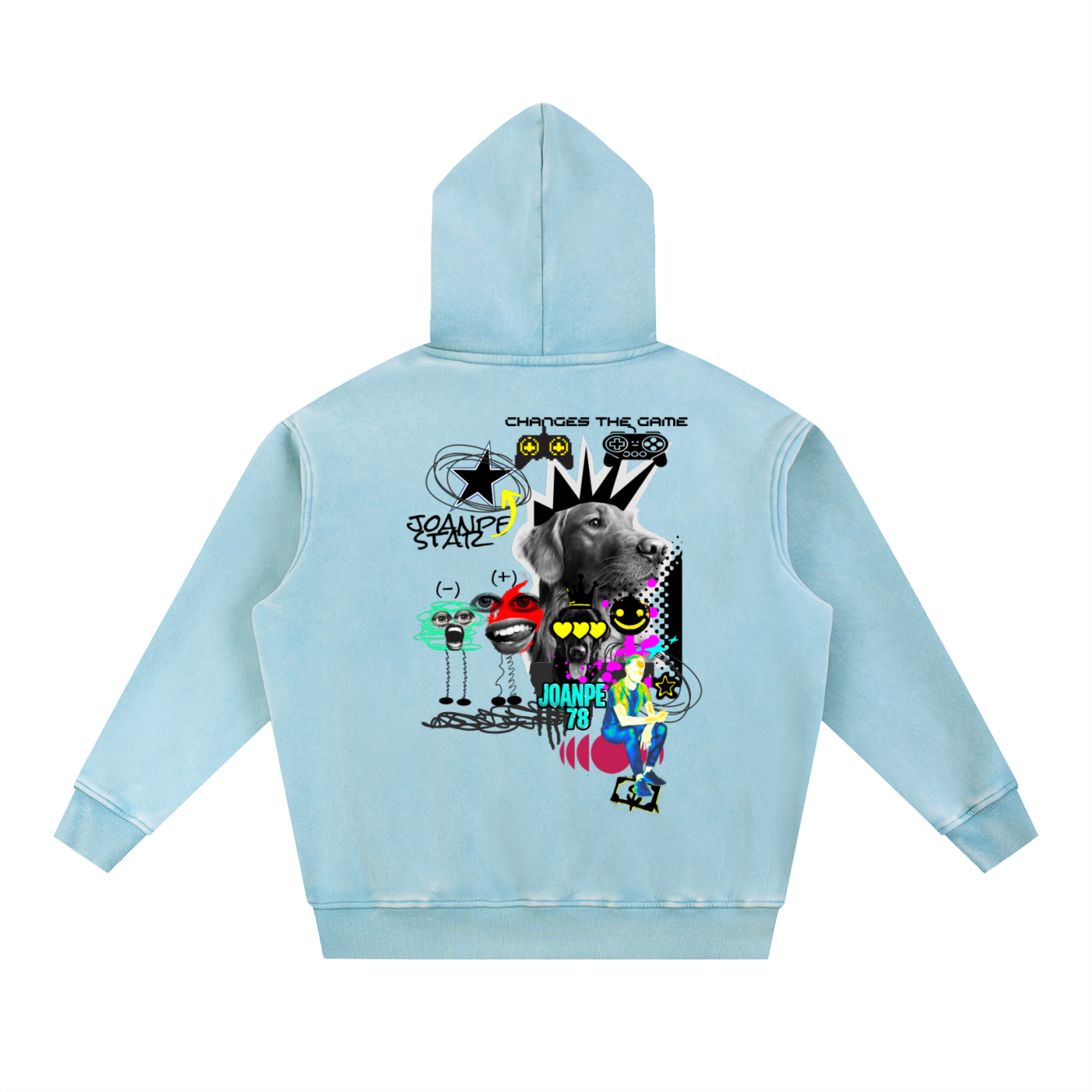 Snow Wash Fleece Oversize Hoodie
