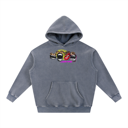 Snow Wash Fleece Oversize Hoodie