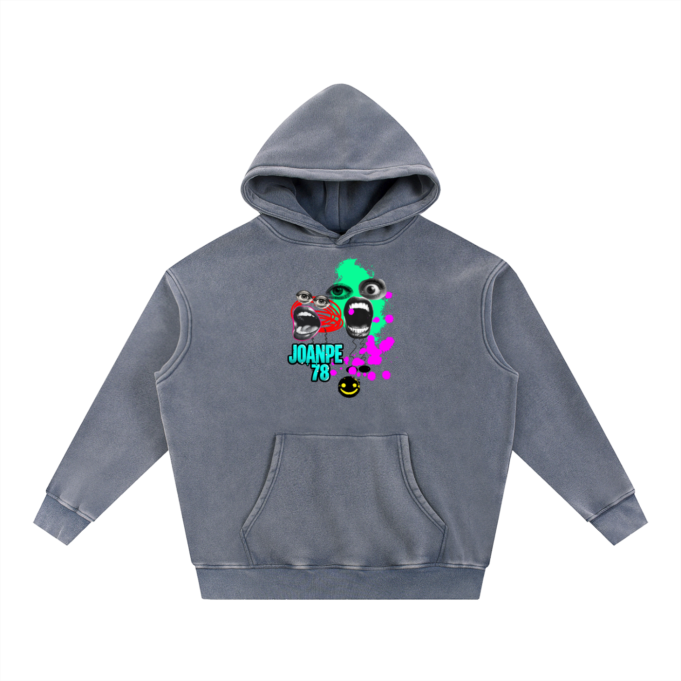 Snow Wash Fleece Oversize Hoodie