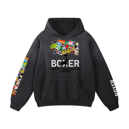 Heavyweight Sunfade Oversized Hoodie Boxer